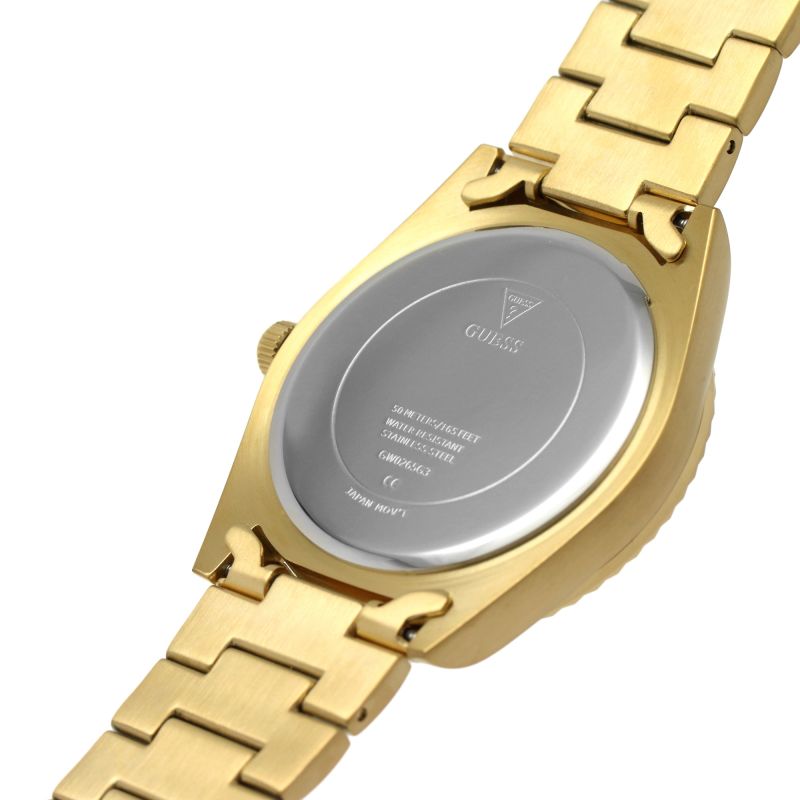  Shop Authentic Guess Connoisseur Gold Dial Gold Steel Strap Watch for Men - GW0265G2 - Luxxuri