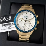  Shop Authentic Hugo Boss Trophy White Dial Gold Steel Strap Watch for Men - 1513631 - Luxxuri