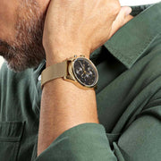  Shop Authentic Hugo Boss Skymaster Black Dial Gold Mesh Bracelet Watch for Men - 1513838 - Luxxuri