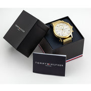  Shop Authentic Tommy Hilfiger Kane White Dial Gold Mesh Bracelet Watch for Men - 1710403 - Luxxuri