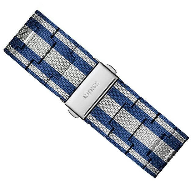  Shop Authentic Guess Richmond Blue Dial Two Tone Mesh Bracelet Watch for Men - W1179G1 - Luxxuri