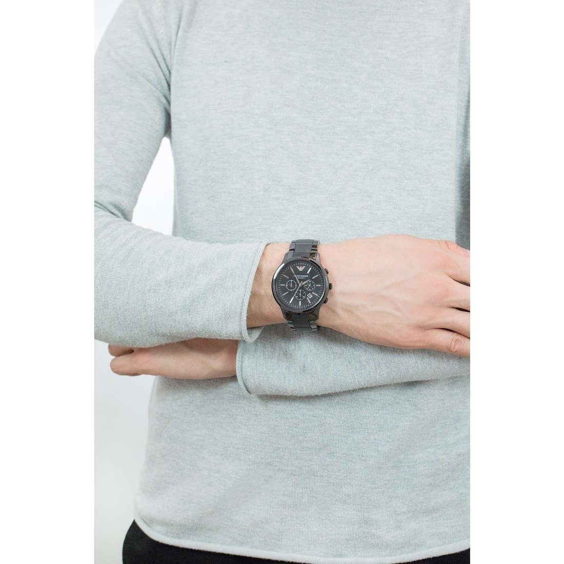  Shop Authentic Emporio Armani Ceramica Chronograph  Black Dial Black Strap Watch For Men - AR1452 - Luxxuri