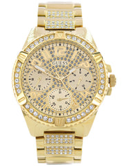  Shop Authentic Guess Frontier Diamonds Gold Dial Gold Steel Strap Watch For Women - W1156L2 - Luxxuri