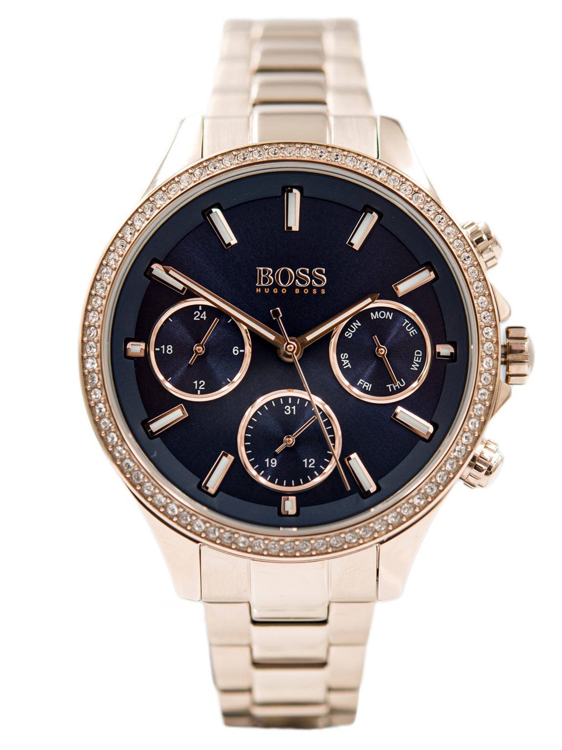  Shop Authentic Hugo Boss Hera Blue Dial Gold Steel Strap Watch for Women - 1502566 - Luxxuri