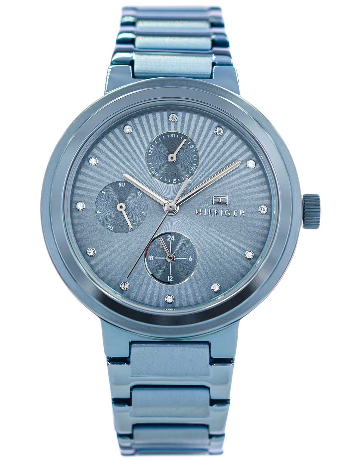  Shop Authentic Tommy Hilfiger Joy Chronograph Blue Dial Blue Steel Strap Watch For Women - 1782535 - Luxxuri