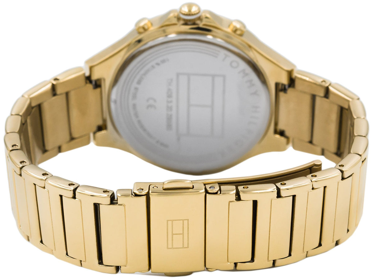  Shop Authentic Tommy Hilfiger Eve Chronograph Quartz White Dial Gold Steel Strap Watch For Women - 1782278 - Luxxuri