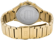 Shop Authentic Tommy Hilfiger Eve Chronograph Quartz White Dial Gold Steel Strap Watch For Women - 1782278 - Luxxuri