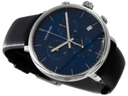  Shop Authentic Calvin Klein High Noon Chronograph Blue Dial Black Leather Strap Watch for Men - K8M271CN - Luxxuri