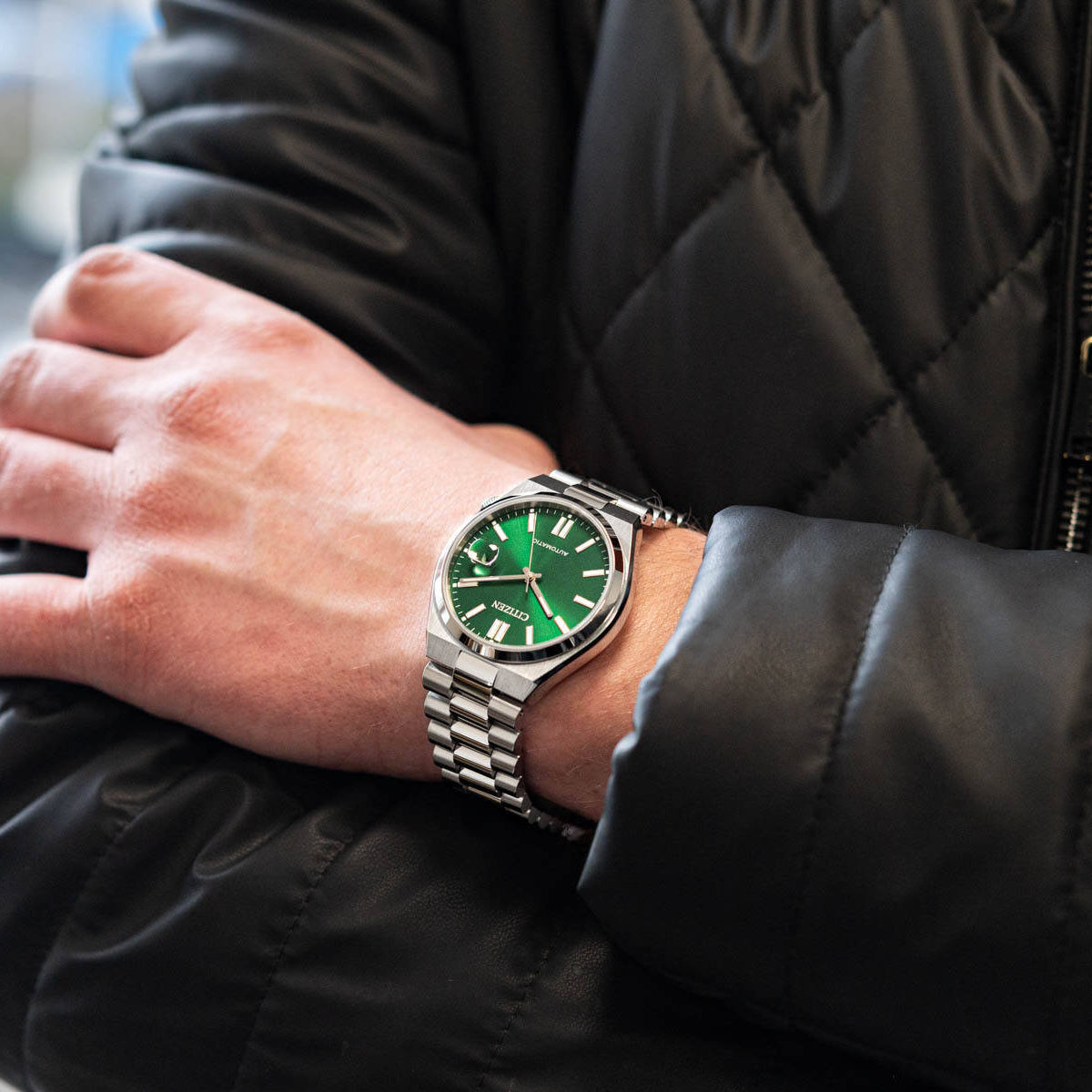  Shop Authentic Citizen Tsuyosa Automatic Green Dial Silver Steel Strap Watch For Men - NJ0150-81X - Luxxuri