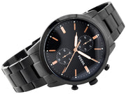  Shop Authentic Fossil Townsman Chronograph Black Dial Black Steel Strap Watch for Men - FS5379 - Luxxuri