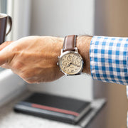  Shop Authentic Fossil Neutra Chronograph White Dial Brown Leather Strap Watch for Men - FS6022 - Luxxuri