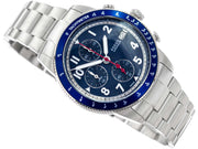  Shop Authentic Fossil Sport Tourer Chronograph Blue Dial Silver Steel Strap Watch for Men - FS6047 - Luxxuri