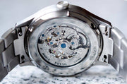 Shop Authentic Fossil Forrester Automatic Skeleton Black Dial Silver Steel Strap Watch for Men - ME3180 - Luxxuri
