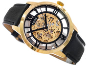  Shop Authentic Fossil Townsman Automatic Skeleton Black Dial Black Leather Strap Watch for Men - ME3210 - Luxxuri