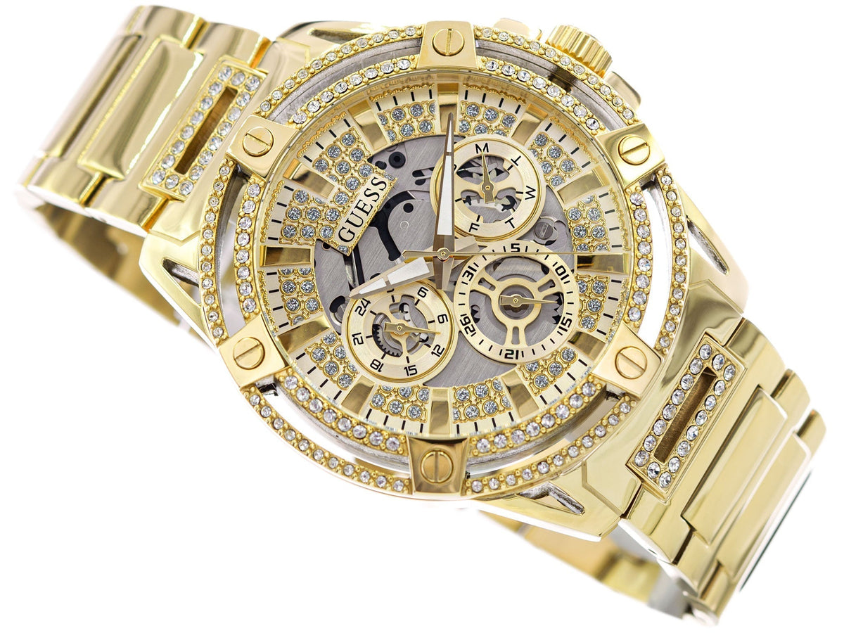 Shop Authentic Guess Queen Quartz Gold Dial Gold Steel Strap Watch For Men - GW0497G2 - Luxxuri