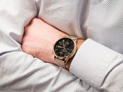  Shop Authentic Hugo Boss Associate Black Dial Rose Gold Mesh Bracelet Watch for Men - 1513806 - Luxxuri
