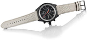  Shop Authentic Hugo Boss Grand Prix Chronograph Black Dial Grey Leather Strap Watch for Men - 1513562 - Luxxuri