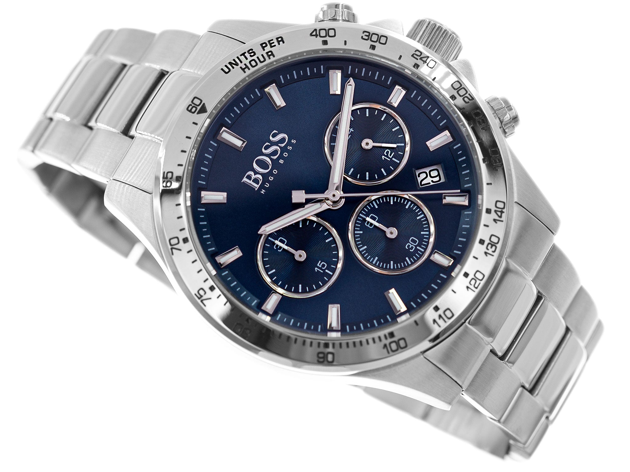  Shop Authentic Hugo Boss Hero Sport Blue Dial Silver Steel Strap Watch for Men - 1513755 - Luxxuri