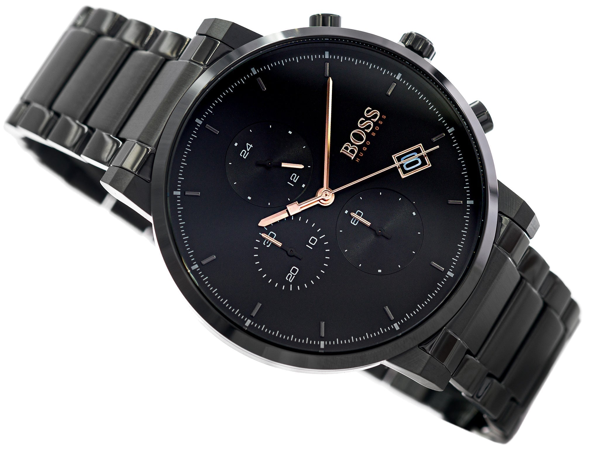  Shop Authentic Hugo Boss Integrity Black Dial Black Steel Strap Watch for Men - 1513780 - Luxxuri