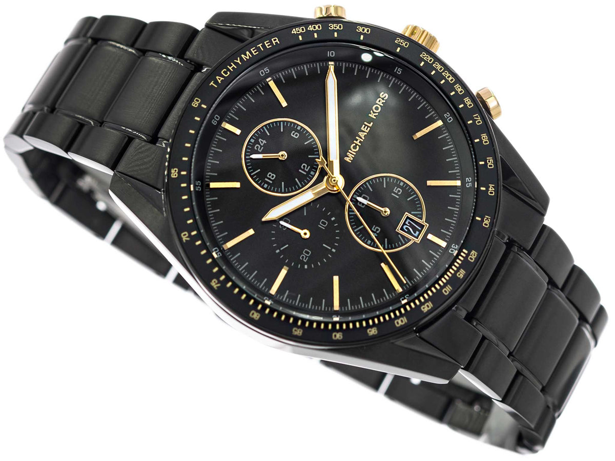  Shop Authentic Michael Kors Warren Chronograph Black Dial Black Steel Strap Watch For Men - MK9113 - Luxxuri