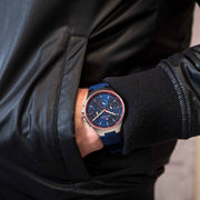  Shop Authentic Tommy Hilfiger Justin Chronograph Blue Dial Blue Rubber Strap Watch for Men - 1792057 - Luxxuri