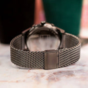  Shop Authentic Tommy Hilfiger Weston Chronograph Grey Dial Grey Mesh Bracelet Watch For Men - 1710506 - Luxxuri