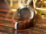  Shop Authentic Versace Casual Chronograph Blue Dial Brown Leather Strap Watch for Men - VERG002-18 - Luxxuri