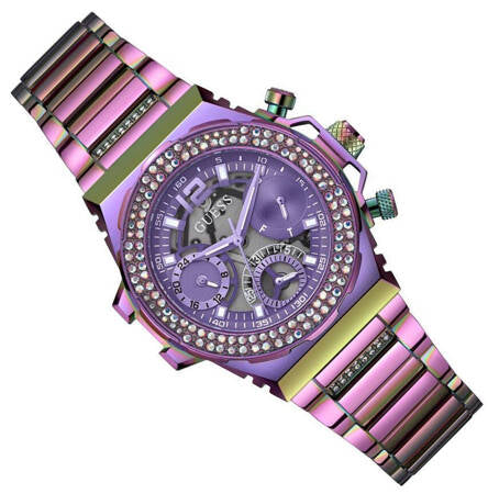  Shop Authentic Guess Fusion Chronograph Purple Dial Purple Steel Strap Watch for Women - GW0552L4 - Luxxuri