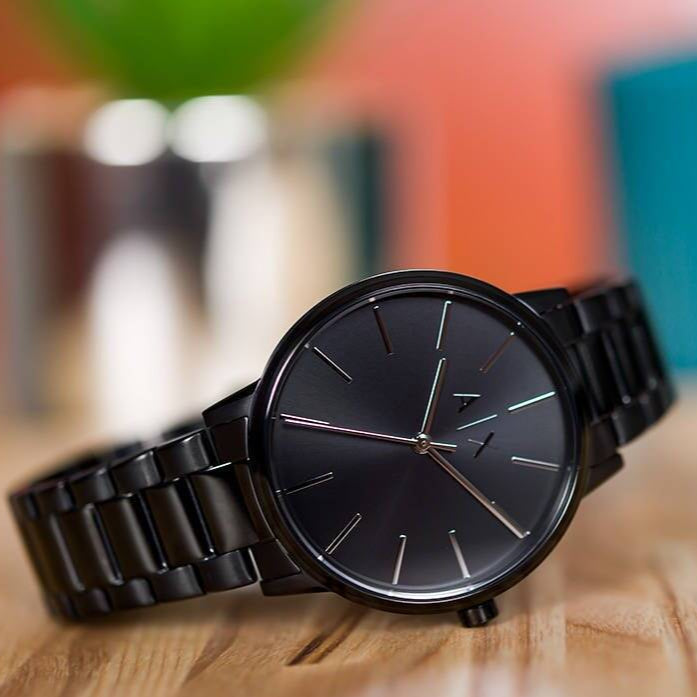  Shop Authentic Armani Exchange Cayde Analog Black Dial Black Steel Strap Watch For Men - AX2701 - Luxxuri