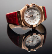  Shop Authentic Maserati Potenza Silver Dial Red Leather Strap Watch For Women - R8851108501 - Luxxuri