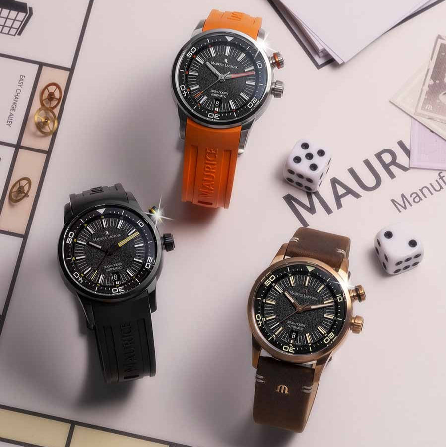  Shop Authentic Maurice Lacroix Pontos S Diver Black Dial Orange Rubber Strap Watch For Men - PT6248-SS00L-330-J - Luxxuri