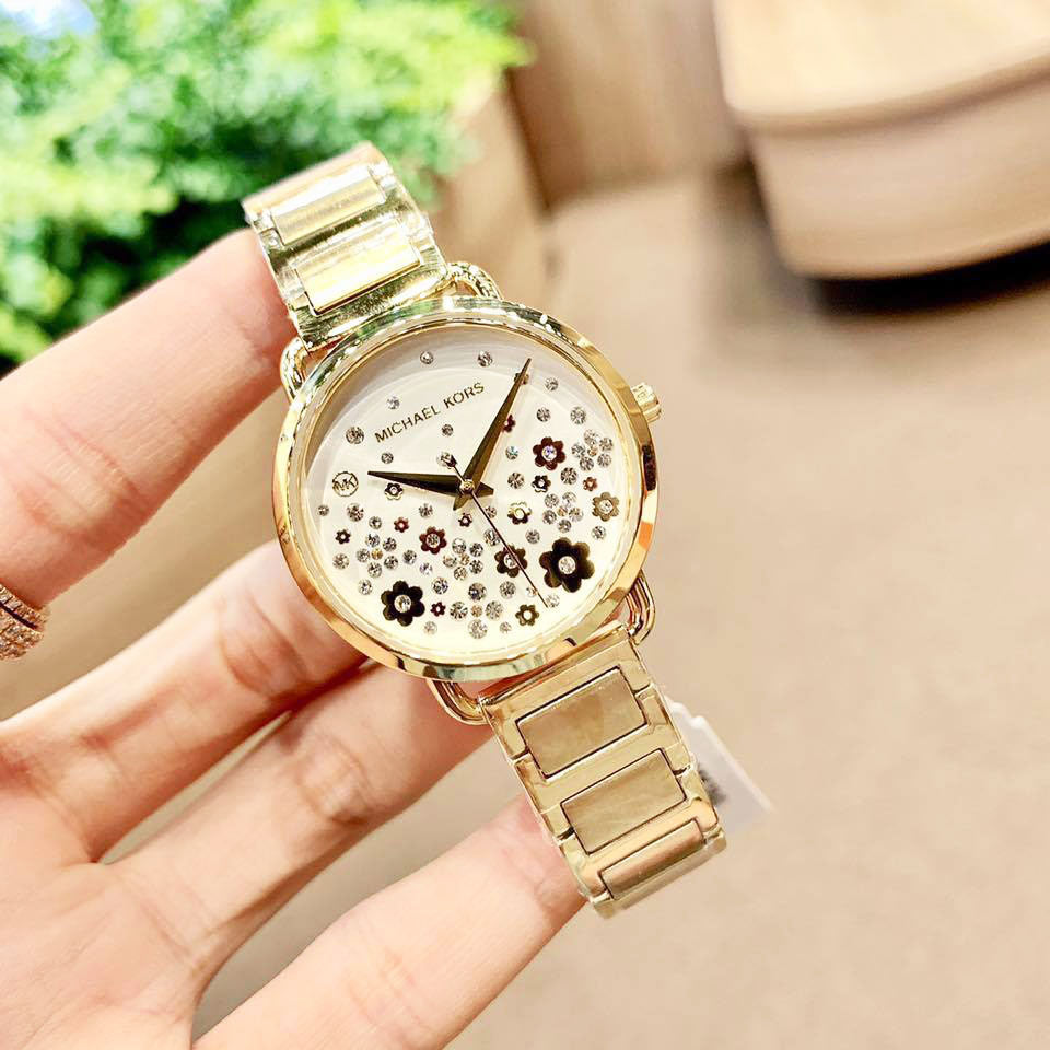  Shop Authentic Michael Kors Portia Quartz White Dial Gold Steel Strap Watch for Women - MK3840 - Luxxuri
