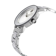  Shop Authentic Movado Bold Ceramic Silver Dial Silver Steel Strap Watch for Women - 3600638 - Luxxuri