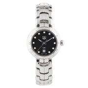  Shop Authentic Tag Heuer Link Quartz Diamonds Black Dial Silver Steel Strap Watch for Women - WAT1410.BA0954 - Luxxuri