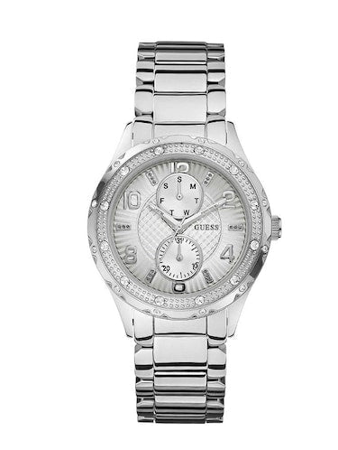  Shop Authentic Guess Siren White Dial Silver Steel Strap Watch for Women - W0442L1 - Luxxuri
