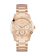  Shop Authentic Guess Studio Rose Gold Dial Rose Gold Steel Strap Watch For Women - W0778L3 - Luxxuri