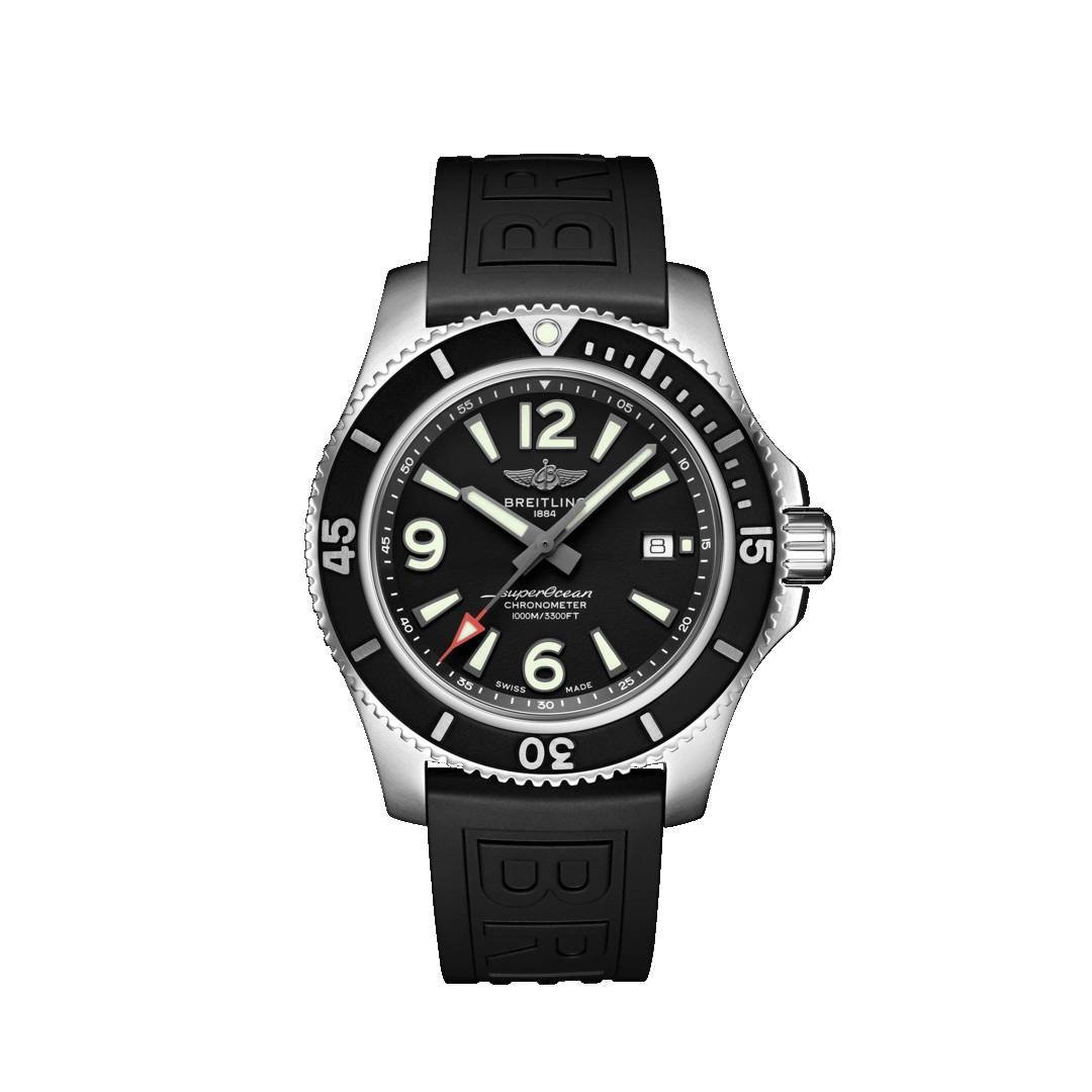  Shop Authentic Breitling Superocean Automatic 46mm Black Dial Black Rubber Strap Watch for Men - M17368B71B1S1 - Luxxuri