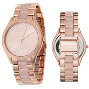  Shop Authentic Michael Kors Slim Runway Rose Gold Dial Two Tone Steel Strap Watch for Women - MK4294 - Luxxuri