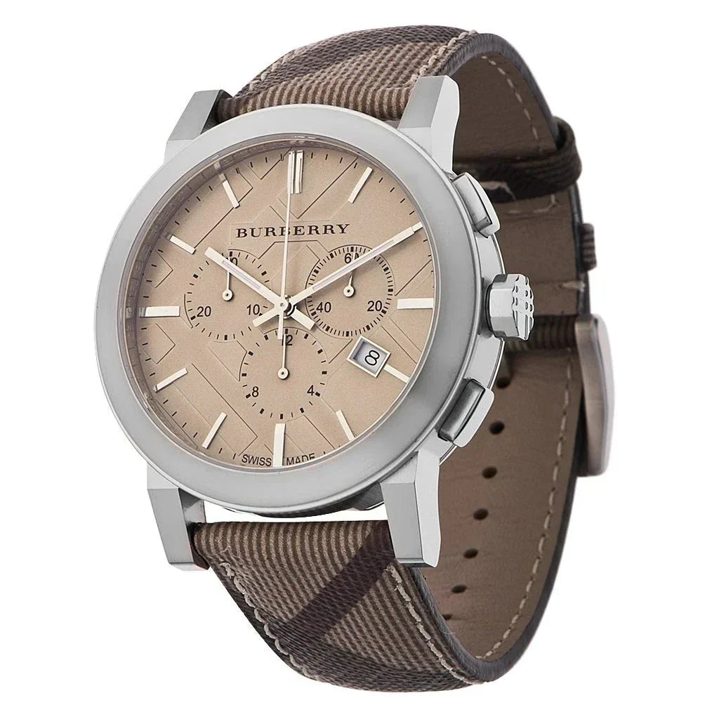  Shop Authentic Burberry The City Smoked Brown Dial Brown Leather Strap Watch for Men - BU9361 - Luxxuri