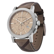  Shop Authentic Burberry The City Smoked Brown Dial Brown Leather Strap Watch for Men - BU9361 - Luxxuri