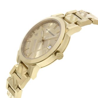  Shop Authentic Burberry The City Gold Dial Gold Steel Strap Watch for Women - BU9234 - Luxxuri