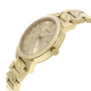  Shop Authentic Burberry The City Gold Dial Gold Steel Strap Watch for Women - BU9234 - Luxxuri