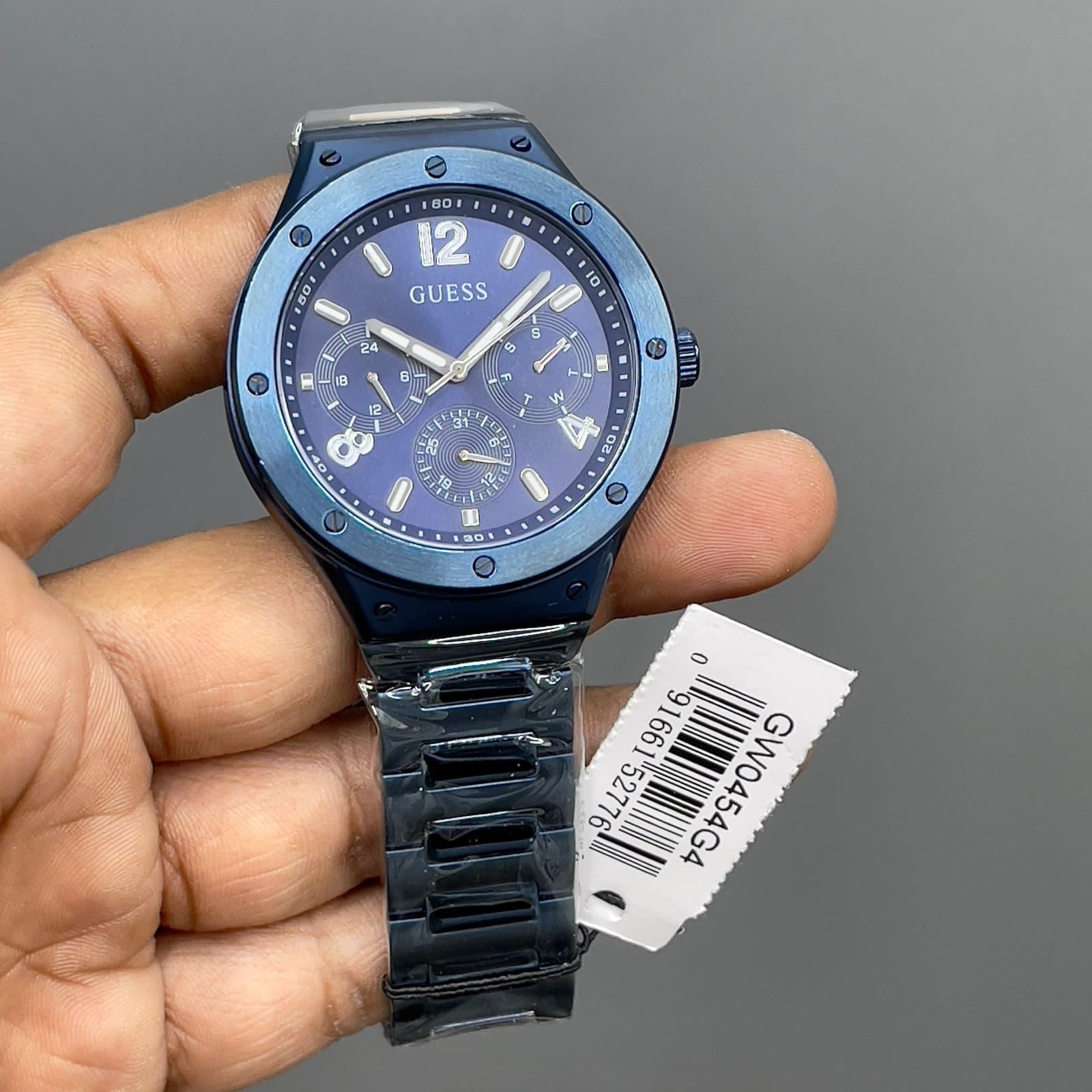  Shop Authentic Guess Scope Multifunction Blue Dial Blue Steel Strap Watch for Men - GW0454G4 - Luxxuri