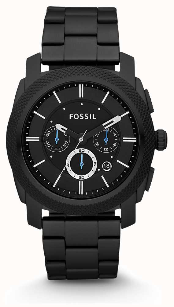  Shop Authentic Fossil Machine Chronograph Black Dial Black Steel Strap Watch for Men - FS4552 - Luxxuri