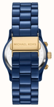  Shop Authentic Michael Kors Runway Analog Blue Dial Blue Steel Strap Watch for Women - MK7332 - Luxxuri