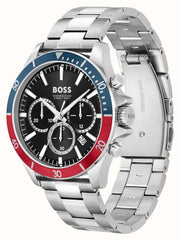  Shop Authentic Hugo Boss Troper Chronograph Black Dial Silver Steel Strap Watch For Men - 1514108 - Luxxuri