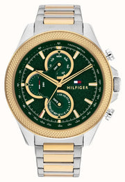  Shop Authentic Tommy Hilfiger Clark Chronograph Blue Dial Two Tone Steel Strap Watch For Men - 1792079 - Luxxuri