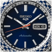  Shop Authentic Seiko 5 Sports Petrol Blue Checker Flag Special Edition Blue Dial Silver Steel Strap Watch For Men - SRPK65K1 - Luxxuri