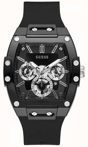  Shop Authentic Guess Phoenix Multifunction Black Dial Black Rubber Strap Watch for Men - GW0203G3 - Luxxuri