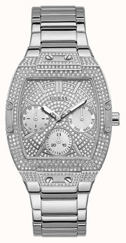  Shop Authentic Guess Raven Diamonds Silver Dial Silver Steel Strap Watch for Women - GW0104L1 - Luxxuri